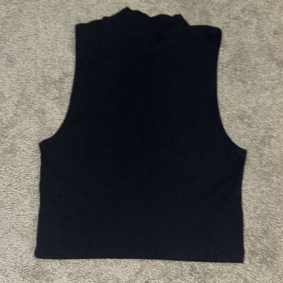 Abercrombie & Fitch size small soft black mock neck tank π©΅ - Picture 6 of 6